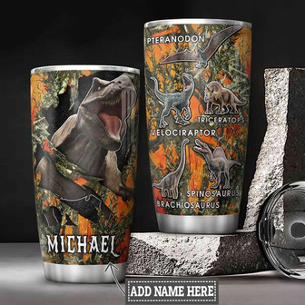Personalized Dinosaur Stainless Steel Tumbler 20Oz - Thegiftio UK