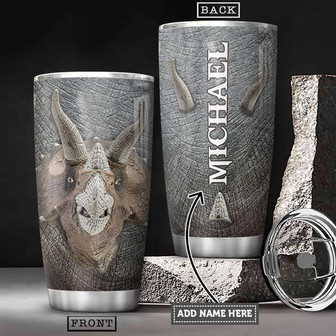 Personalized Dinosaur Triceratops Stainless Steel Tumbler 20Oz - Thegiftio UK