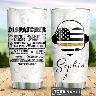 Personalized Dispatcher Label Stainless Steel Tumbler 20Oz - Thegiftio UK