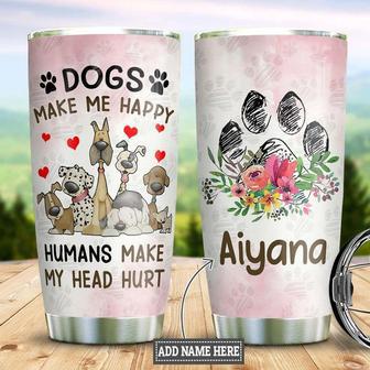 Personalized Dog Lover Stainless Steel Tumbler 20Oz - Thegiftio UK