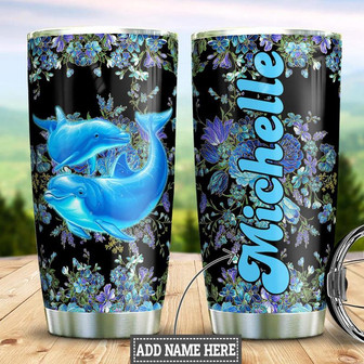 Personalized Dolphin Lover Stainless Steel Tumbler 20Oz - Thegiftio UK
