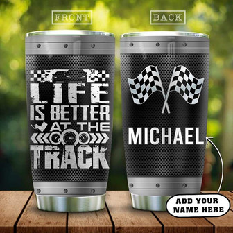 Personalized Drag Racing Metal Style Stainless Steel Tumbler 20Oz - Thegiftio UK