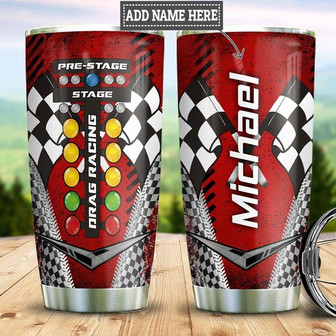 Personalized Drag Racing Stainless Steel Tumbler 20Oz - Thegiftio UK