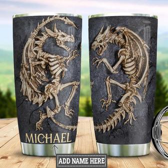 Personalized Dragon Fight Fossil Stainless Steel Tumbler 20Oz - Thegiftio UK