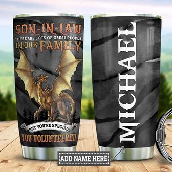 Personalized Dragon Son In Law Stainless Steel Tumbler 20Oz - Thegiftio UK