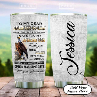 Personalized Eagle Daughter In Law Stainless Steel Tumbler 20Oz - Thegiftio