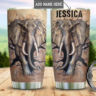 Personalized Elephant Break Through Stainless Steel Tumbler 20Oz - Thegiftio