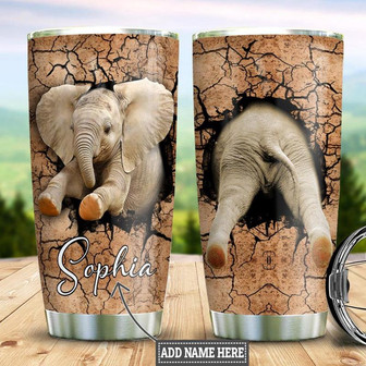 Personalized Elephant Break Through Stainless Steel Tumbler 20Oz - Thegiftio UK