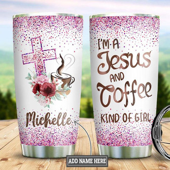 Personalized Faith Coffee Girl Stainless Steel Tumbler 20Oz - Thegiftio UK