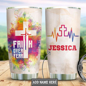 Personalized Faith Fe Stainless Steel Tumbler 20Oz - Thegiftio UK