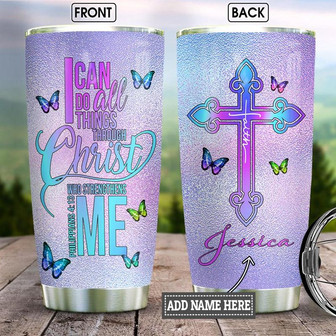 Personalized Faith Hologram Style Stainless Steel Tumbler 20Oz - Thegiftio UK