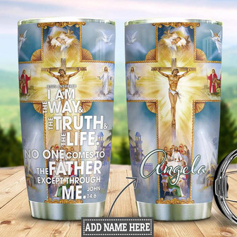 Personalized Faith Jesus Father Stainless Steel Tumbler 20Oz - Thegiftio UK