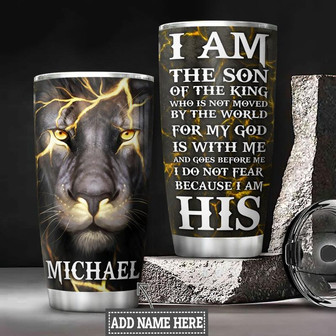 Personalized Faith Lion Stainless Steel Tumbler 20Oz - Thegiftio UK