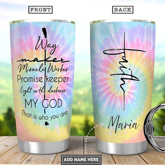 Personalized Faith Way Maker Stainless Steel Tumbler 20Oz - Thegiftio UK