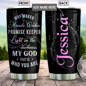 Personalized Faith Way Maker Stainless Steel Tumbler 20Oz - Thegiftio UK