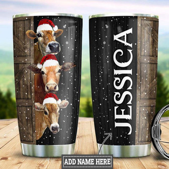 Personalized Farm Cow Stainless Steel Tumbler 20Oz - Thegiftio UK