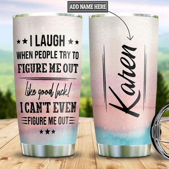 Personalized Figure Me Out Watercolor Stainless Steel Tumbler 20Oz - Thegiftio UK