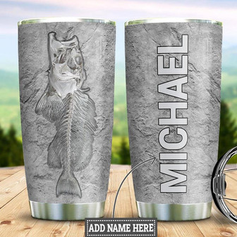 Personalized Fish Fossil Stainless Steel Tumbler 20Oz - Thegiftio UK