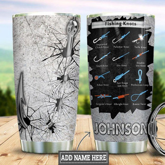 Personalized Fishing Hook Stainless Steel Tumbler 20Oz - Thegiftio UK