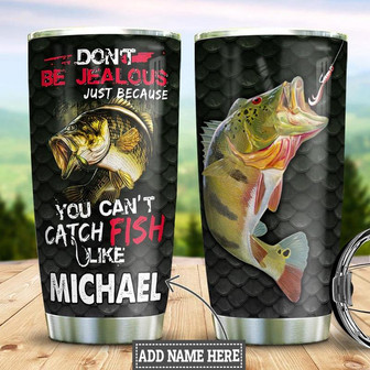 Personalized Fishing Jealous Stainless Steel Tumbler 20Oz - Thegiftio UK