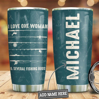 Personalized Fishing Rod Stainless Steel Tumbler 20Oz - Thegiftio UK