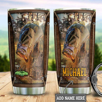 Personalized Fishing Stainless Steel Tumbler 20Oz - Thegiftio UK