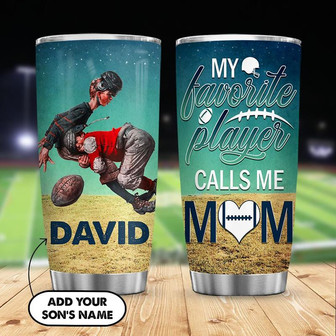 Personalized Football Tackled Stainless Steel Tumbler 20Oz - Thegiftio UK
