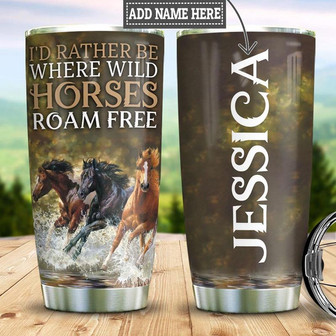 Personalized Free Wild Horse Stainless Steel Tumbler 20Oz - Thegiftio