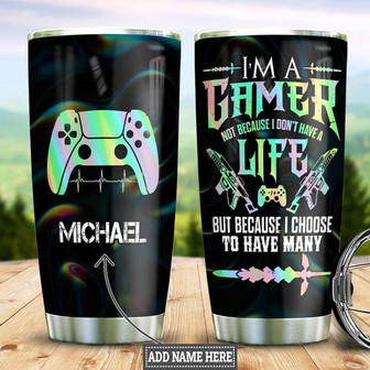 Personalized Gamer Life Stainless Steel Tumbler 20Oz - Thegiftio