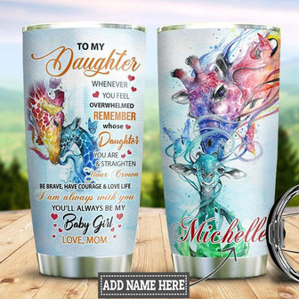 Personalized Giraffe Mom To Daughter Stainless Steel Tumbler 20Oz - Thegiftio