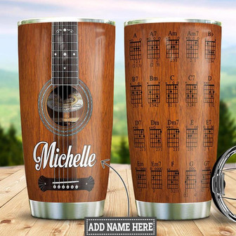 Personalized Guitar And Chord Stainless Steel Tumbler 20Oz - Thegiftio