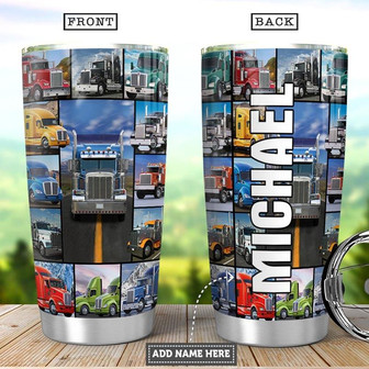 Personalized Heavy Trucker Stainless Steel Tumbler 20Oz - Thegiftio UK
