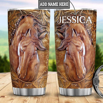 Personalized Horse Face Stainless Steel Tumbler 20Oz - Thegiftio UK