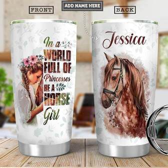 Personalized Horse Girl Stainless Steel Tumbler 20Oz - Thegiftio UK