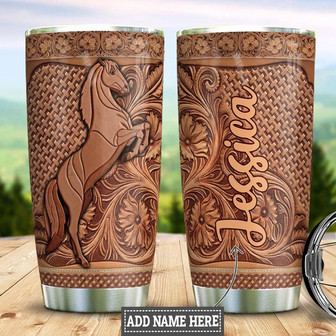 Personalized Horse Handcrafted Style Stainless Steel Tumbler 20Oz - Thegiftio UK