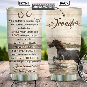 Personalized Horse Life Stainless Steel Tumbler 20Oz - Thegiftio UK