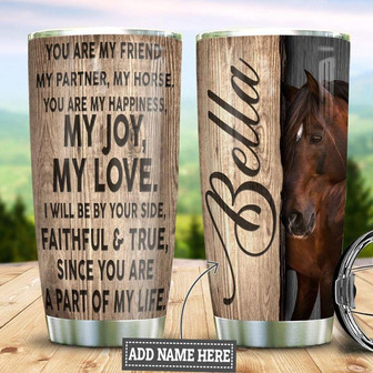 Personalized Horse Message Stainless Steel Tumbler 20Oz - Thegiftio