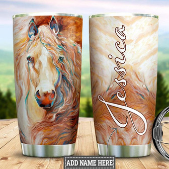 Personalized Horse Painting Style Stainless Steel Tumbler 20Oz - Thegiftio UK