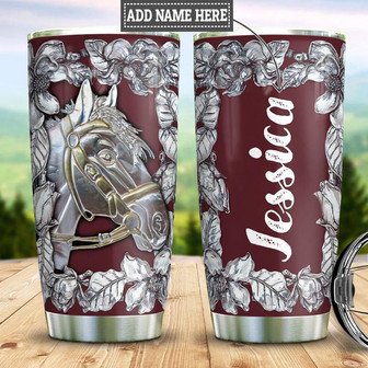 Personalized Horse Silver Style Stainless Steel Tumbler 20Oz - Thegiftio UK