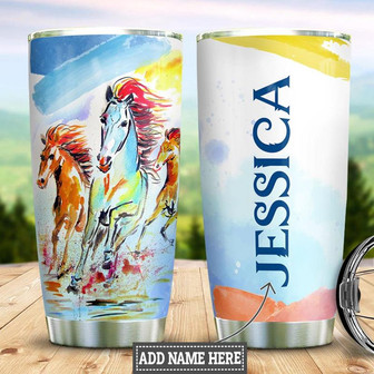 Personalized Horse Stainless Steel Tumbler 20Oz - Thegiftio UK