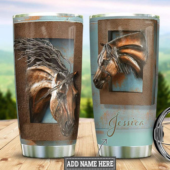 Personalized Horse Stainless Steel Tumbler 20Oz - Thegiftio UK
