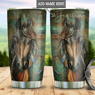 Personalized Horse Stainless Steel Tumbler 20Oz - Thegiftio UK