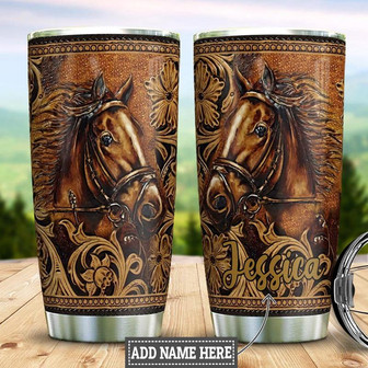 Personalized Horse Stainless Steel Tumbler 20Oz - Thegiftio UK