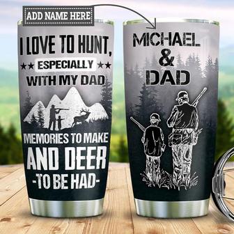 Personalized Hunting Dad And Son Stainless Steel Tumbler 20Oz - Thegiftio UK