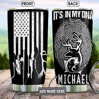 Personalized Hunting Fishing Life Stainless Steel Tumbler 20Oz - Thegiftio UK