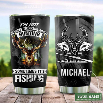 Personalized Hunting Fishing Stainless Steel Tumbler 20Oz - Thegiftio UK