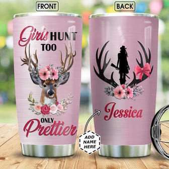 Personalized Hunting Girl Stainless Steel Tumbler 20Oz - Thegiftio UK
