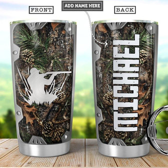 Personalized Hunting Metal Style Stainless Steel Tumbler 20Oz - Thegiftio UK