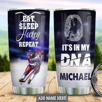 Personalized Ice Hockey Dna Stainless Steel Tumbler 20Oz - Thegiftio UK