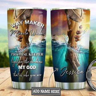 Personalized Jesus Way Maker Stainless Steel Tumbler 20Oz - Thegiftio UK